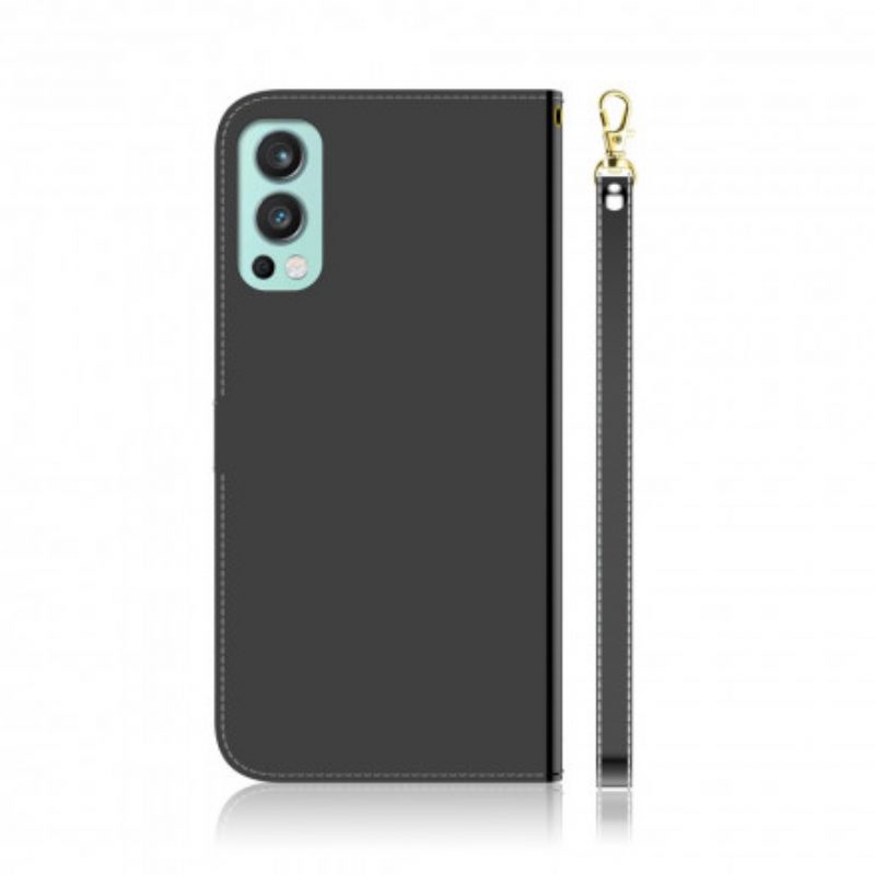 Folio Cover OnePlus Nord 2 5G Copri Specchietto In Ecopelle