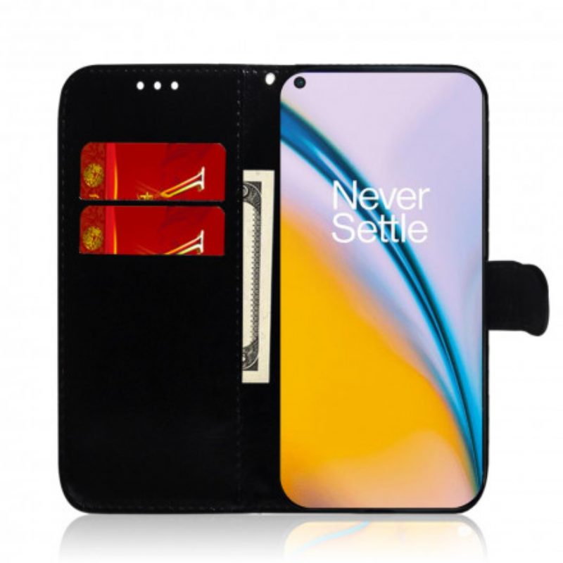 Folio Cover OnePlus Nord 2 5G Copri Specchietto In Ecopelle