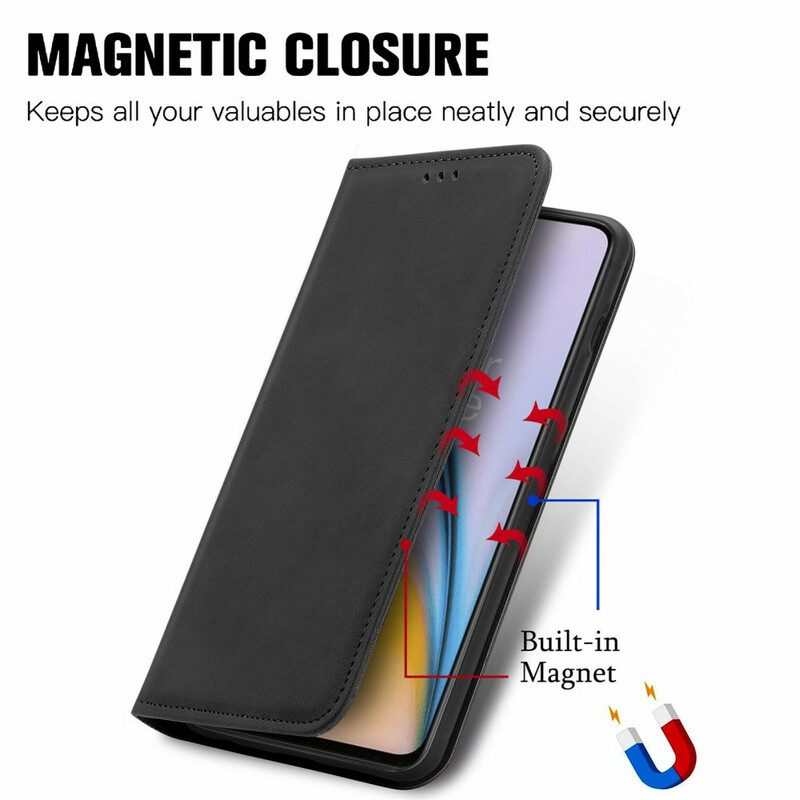 Folio Cover OnePlus Nord 2 5G Custodia in pelle Design Skin-touch