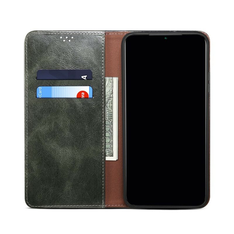 Folio Cover OnePlus Nord 2 5G Custodia in pelle Ecopelle Cerata