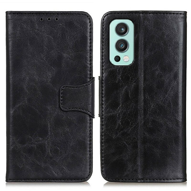 Folio Cover OnePlus Nord 2 5G Custodia in pelle Texture Flap Magnetico