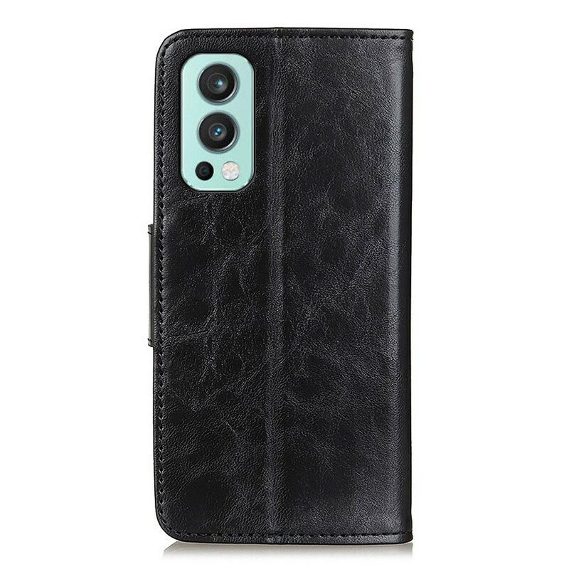 Folio Cover OnePlus Nord 2 5G Custodia in pelle Texture Flap Magnetico