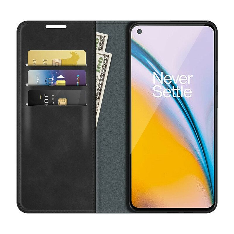 Folio Cover OnePlus Nord 2 5G Custodia in pelle Tocco Di Pelle