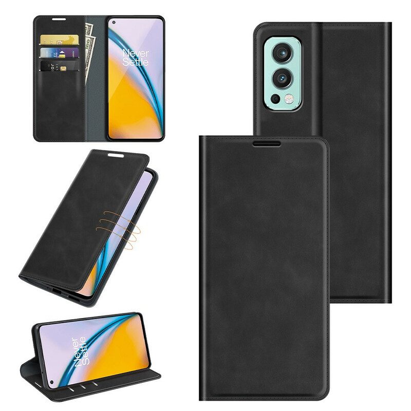 Folio Cover OnePlus Nord 2 5G Custodia in pelle Tocco Di Pelle