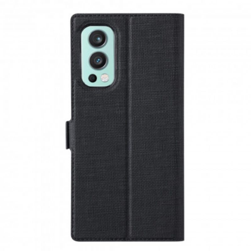 Folio Cover OnePlus Nord 2 5G Custodia in pelle Vili Dmx Testurizzato