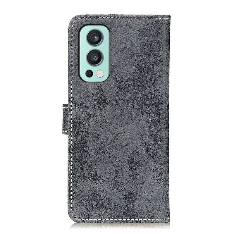 Folio Cover OnePlus Nord 2 5G Ecopelle Vintage