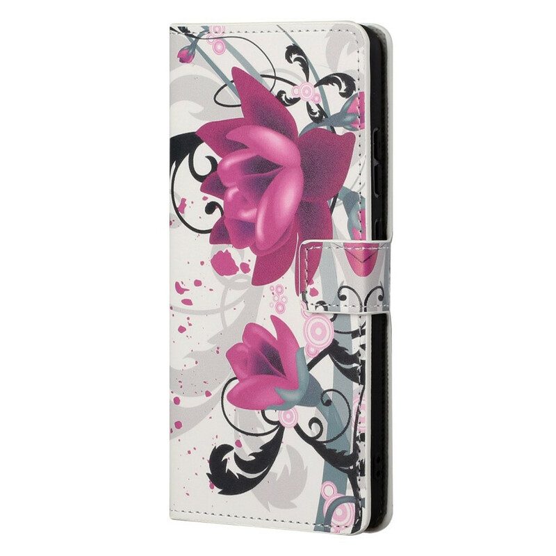 Folio Cover OnePlus Nord 2 5G Fiori Tropicali