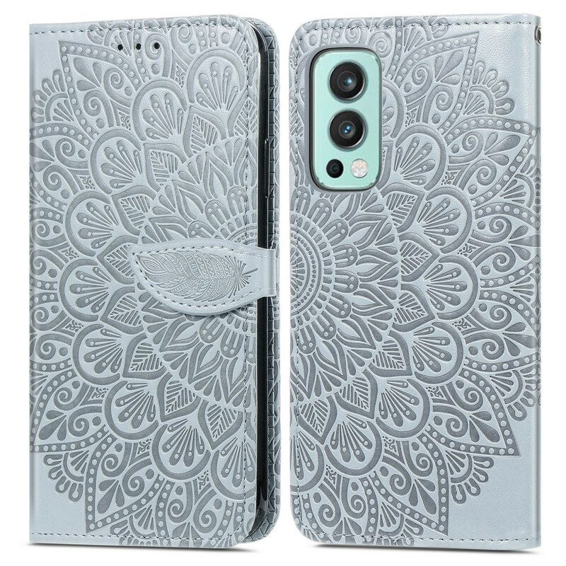 Folio Cover OnePlus Nord 2 5G Foglie Tribali