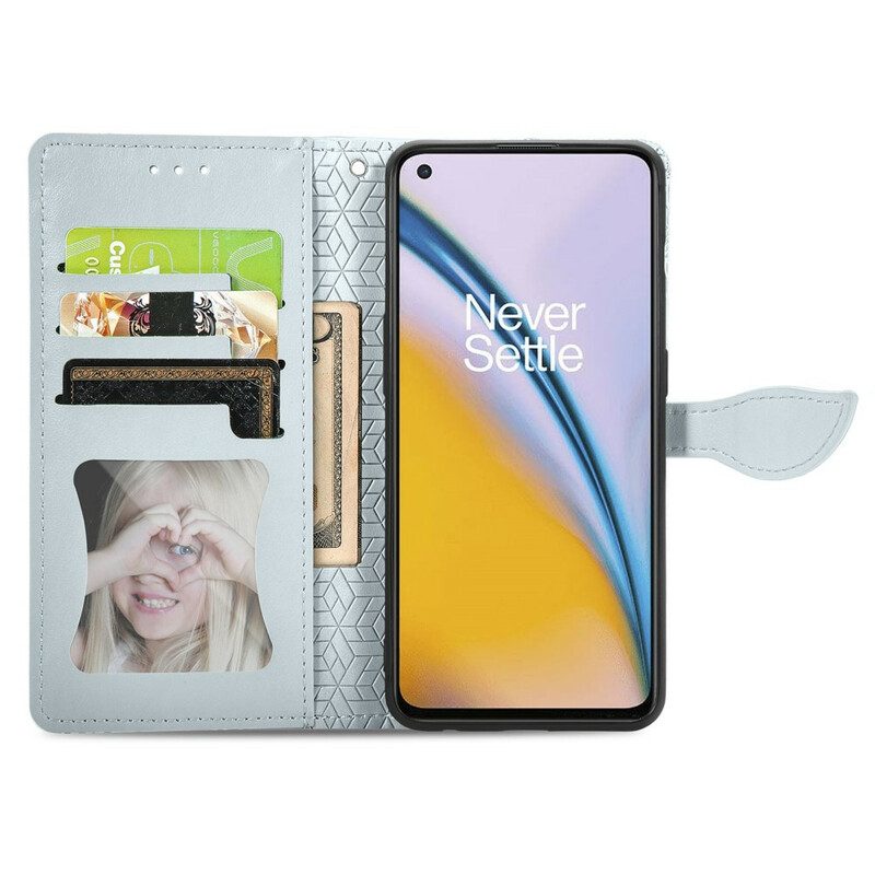 Folio Cover OnePlus Nord 2 5G Foglie Tribali