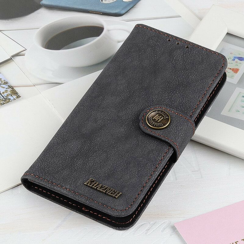 Folio Cover OnePlus Nord 2 5G Khazneh Retro Crosta Ecopelle