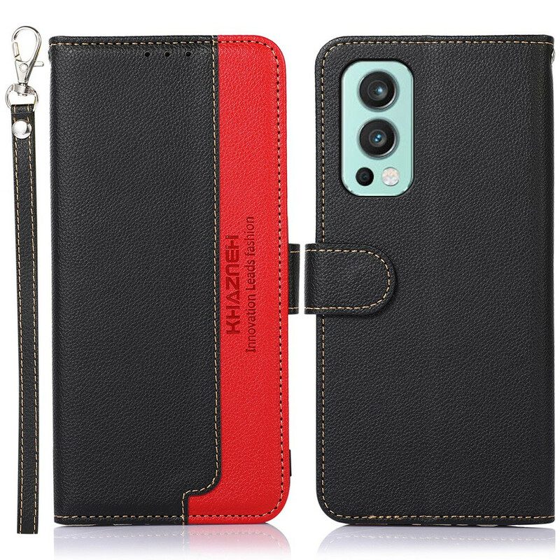 Folio Cover OnePlus Nord 2 5G Lychee Style Rfid Khazneh