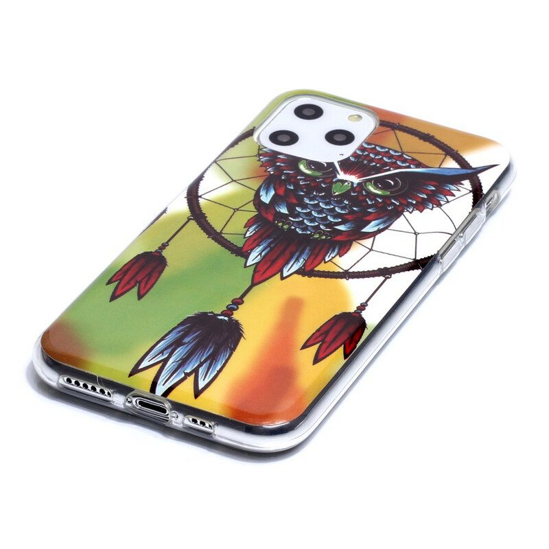 Cover iPhone 11 Pro Acchiappasogni Gufo Fluorescente