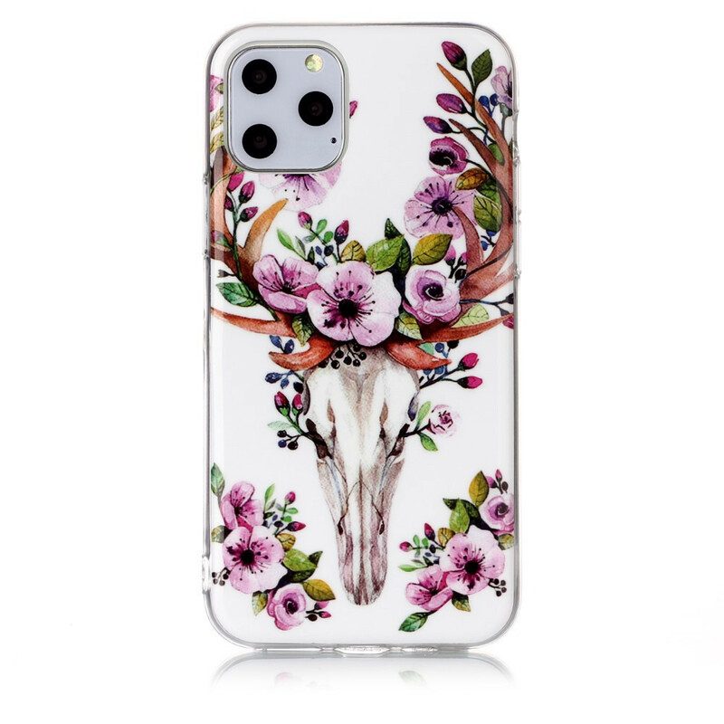 Cover iPhone 11 Pro Alce Floreale Fluorescente