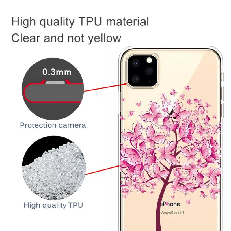 Cover iPhone 11 Pro Cima Dell'albero Rosa