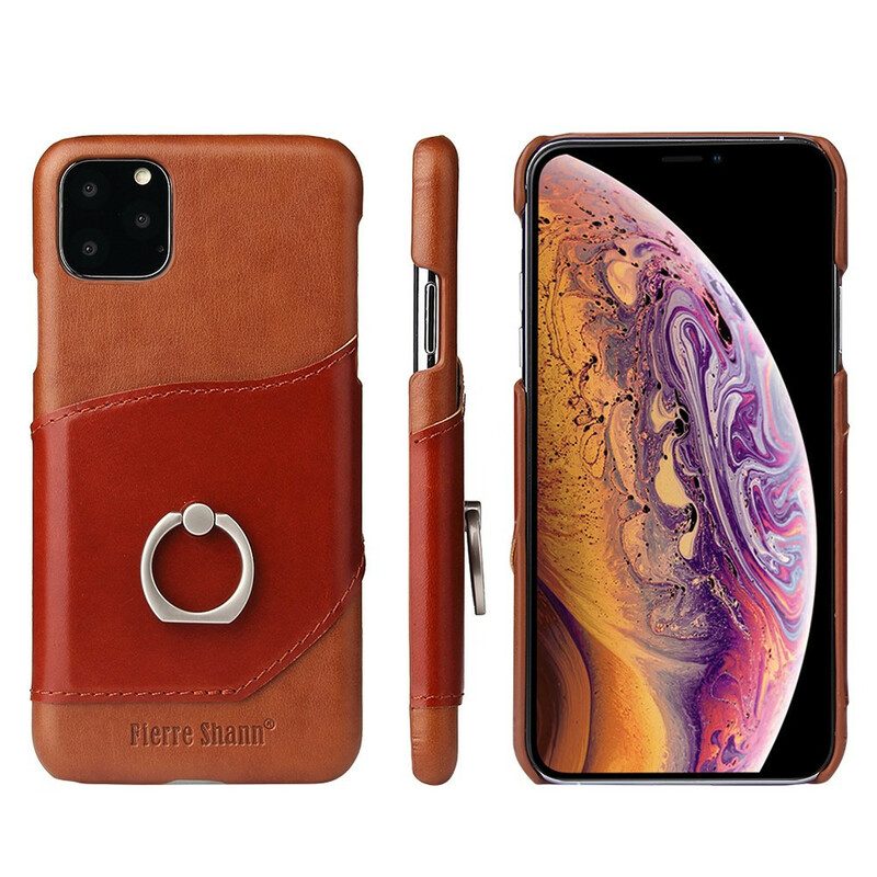 Cover iPhone 11 Pro Fierre Shann Porta Carte E Porta Anelli