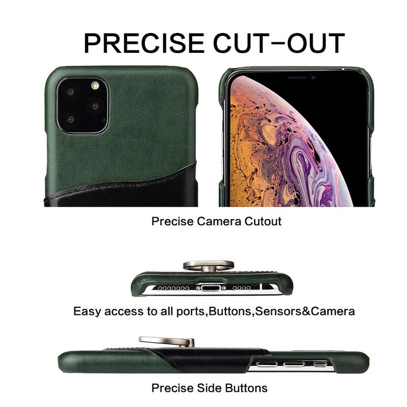 Cover iPhone 11 Pro Fierre Shann Porta Carte E Porta Anelli