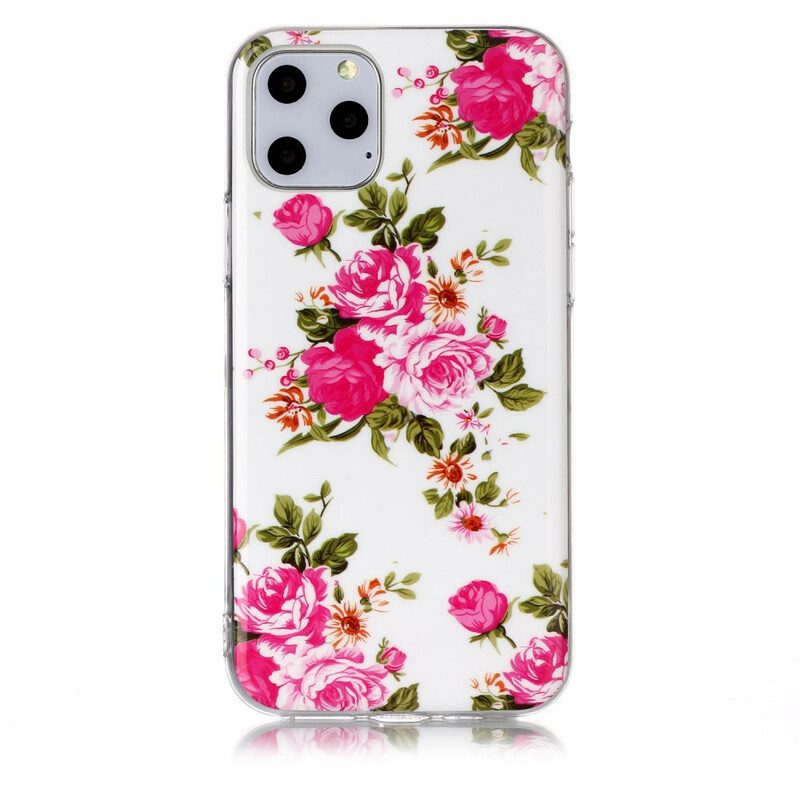 Cover iPhone 11 Pro Fiori Liberty Fluorescenti