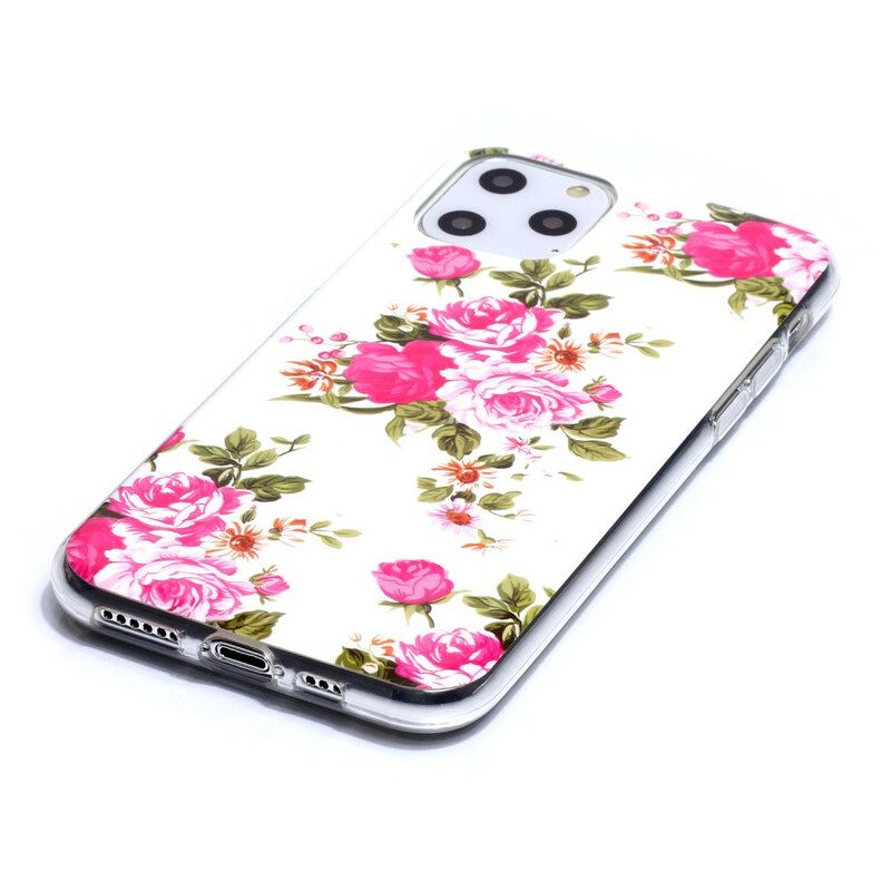 Cover iPhone 11 Pro Fiori Liberty Fluorescenti