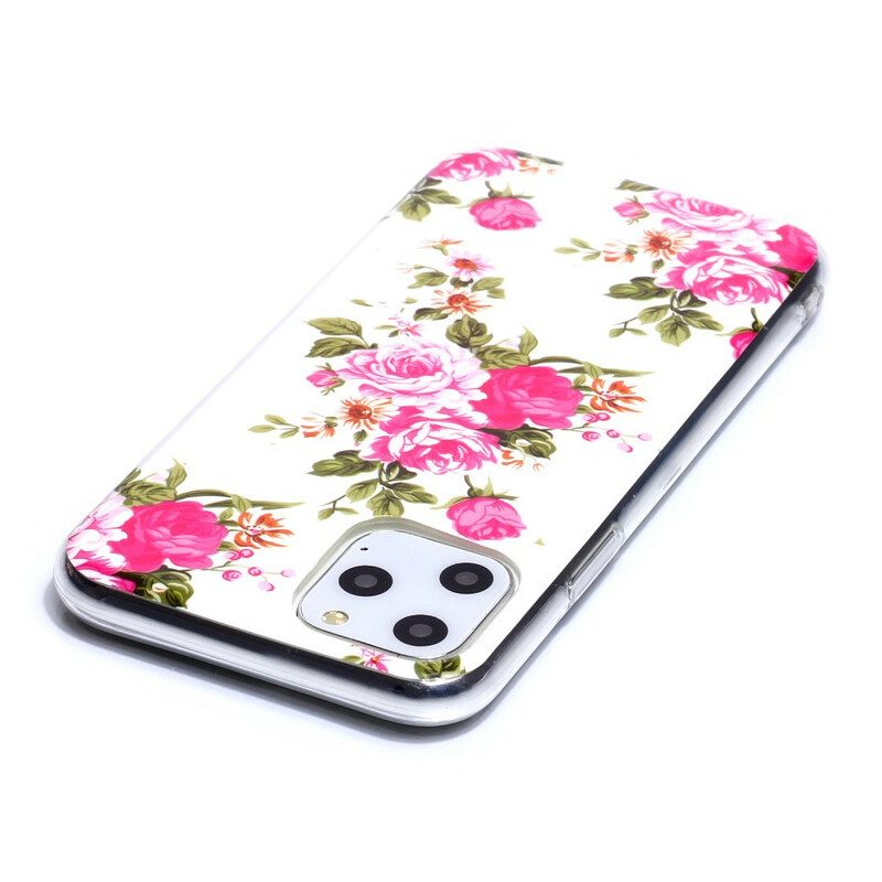 Cover iPhone 11 Pro Fiori Liberty Fluorescenti