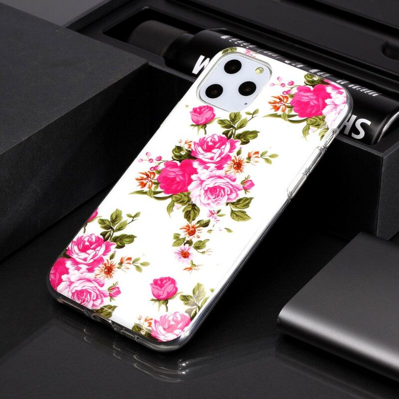 Cover iPhone 11 Pro Fiori Liberty Fluorescenti