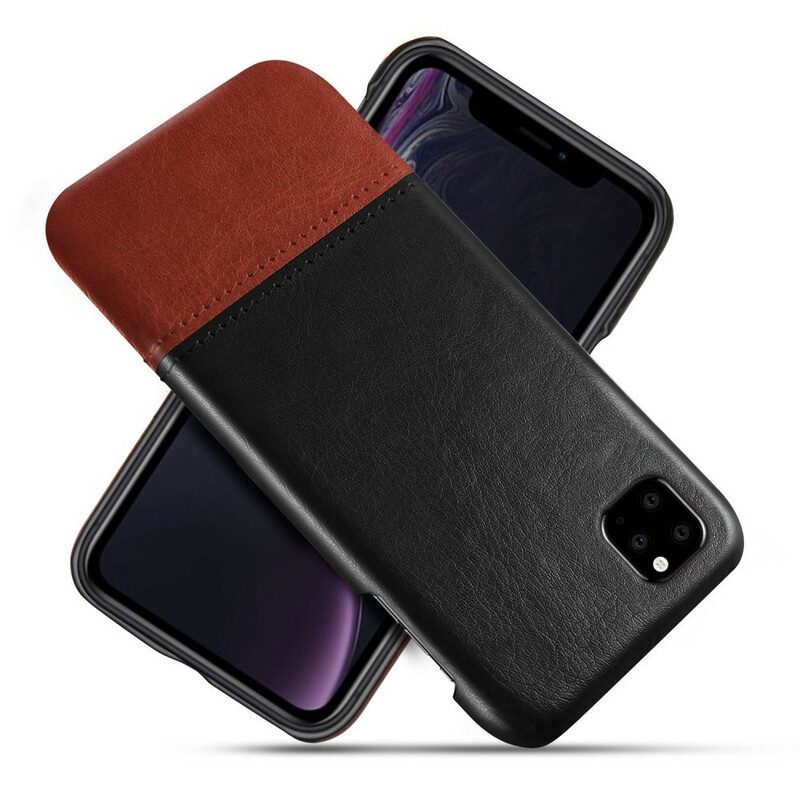 Cover iPhone 11 Pro Ksq Effetto Pelle Bicolore