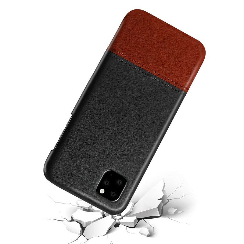 Cover iPhone 11 Pro Ksq Effetto Pelle Bicolore