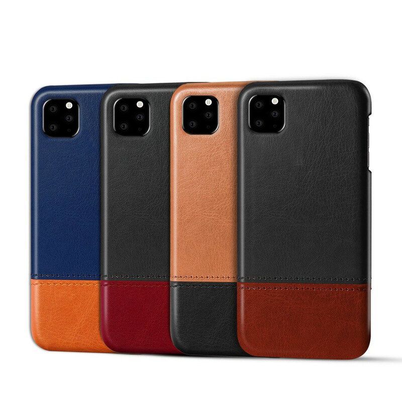 Cover iPhone 11 Pro Ksq Effetto Pelle Bicolore