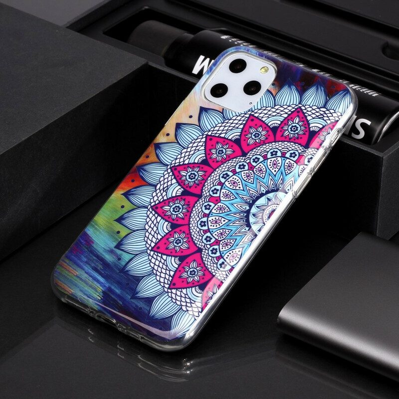 Cover iPhone 11 Pro Mandala Colorato Fluorescente