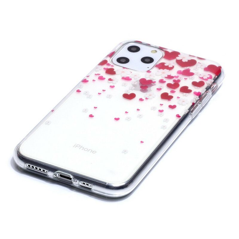 Cover iPhone 11 Pro Pioggia Di Cuori