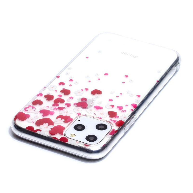 Cover iPhone 11 Pro Pioggia Di Cuori