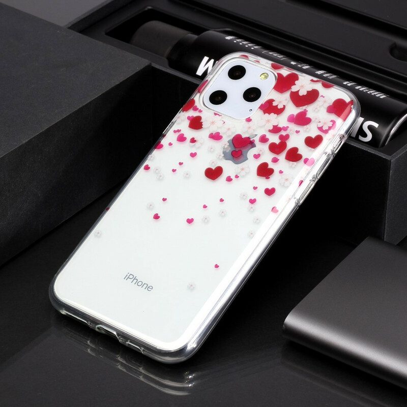 Cover iPhone 11 Pro Pioggia Di Cuori