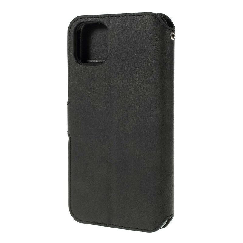 Custodia in pelle iPhone 11 Pro Azns Effetto Pelle