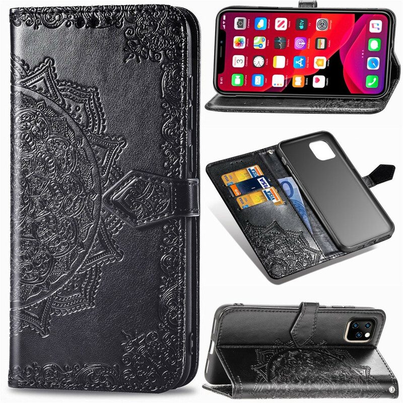 Custodia in pelle iPhone 11 Pro Mandala Medioevo