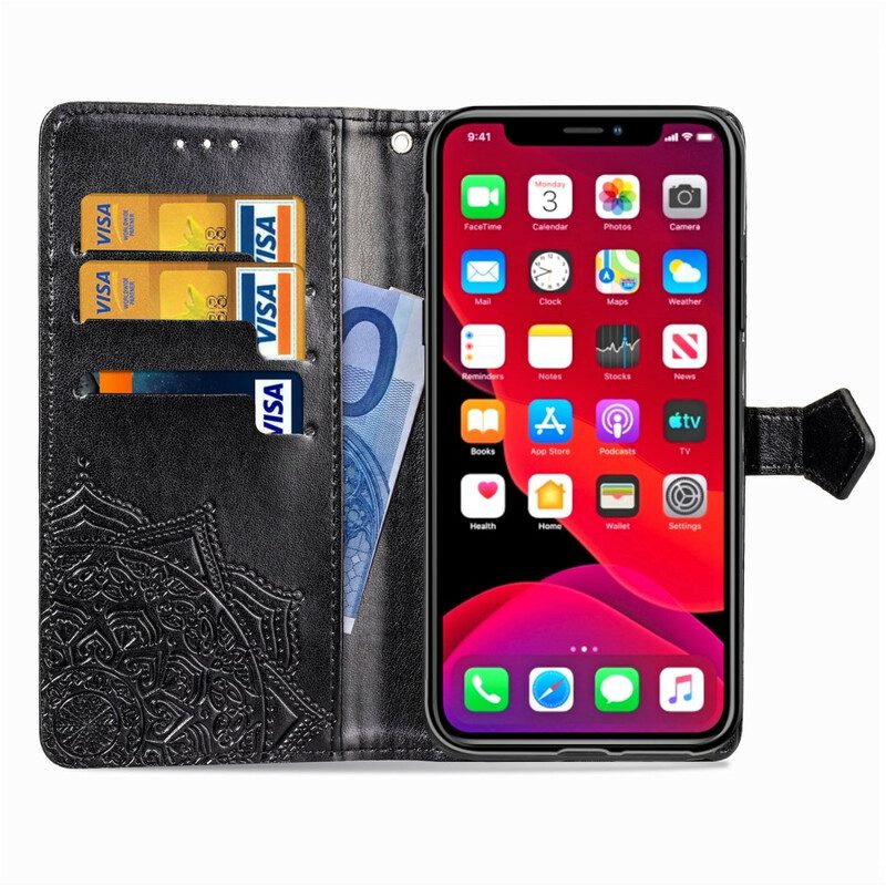 Custodia in pelle iPhone 11 Pro Mandala Medioevo