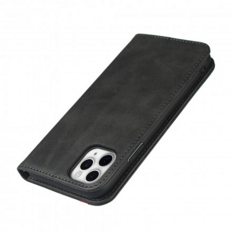 Folio Cover iPhone 11 Pro Custodia in pelle Effetto Pelle Bicolore Con Cinturino