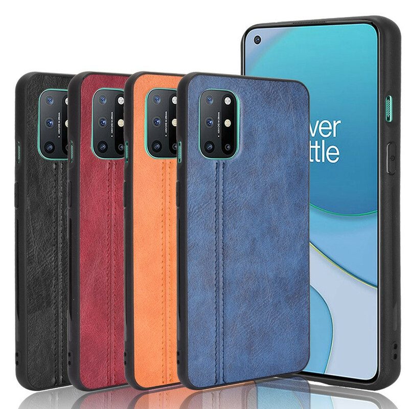 Cover OnePlus 8T Cuciture In Pelle Stile