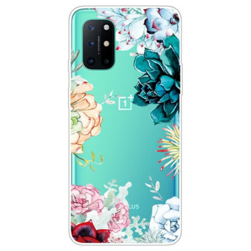 Cover OnePlus 8T Fiori Dell'acquerello Senza Soluzione Di Continuità