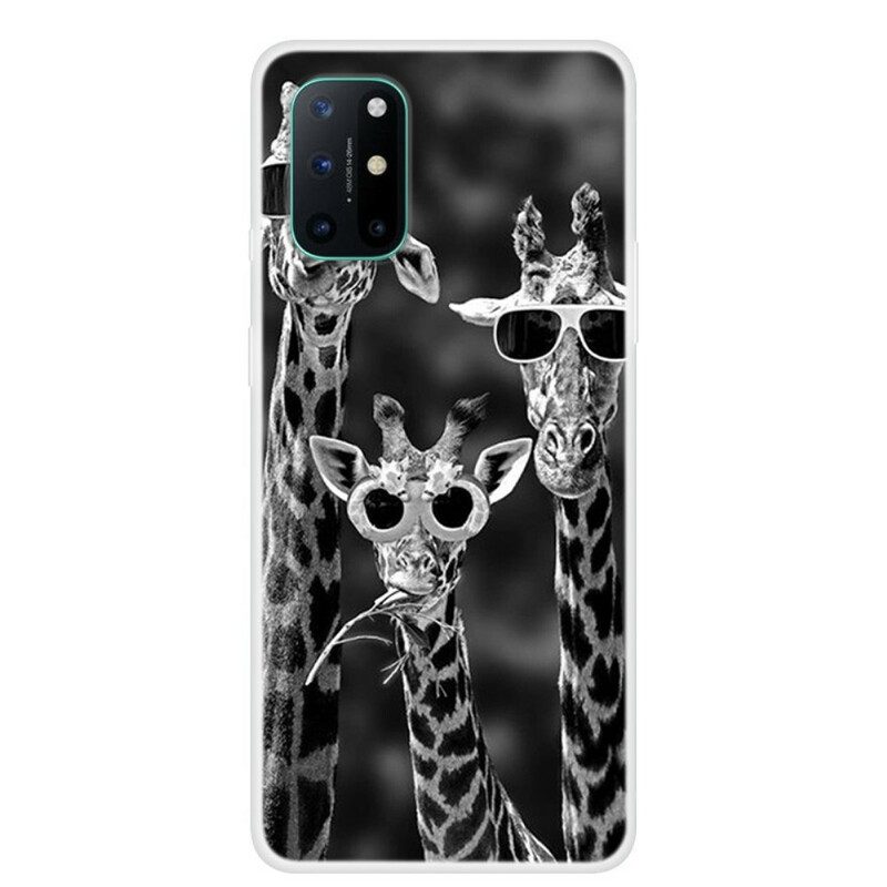 Cover OnePlus 8T Giraffe Con Gli Occhiali