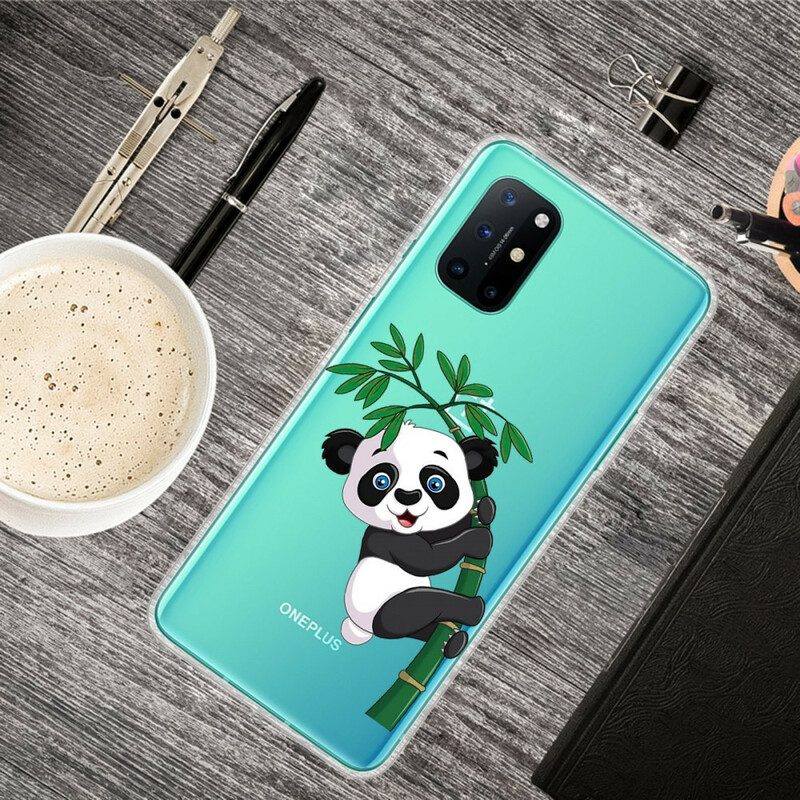 Cover OnePlus 8T Panda Senza Soluzione Di Continuità Su Bambù