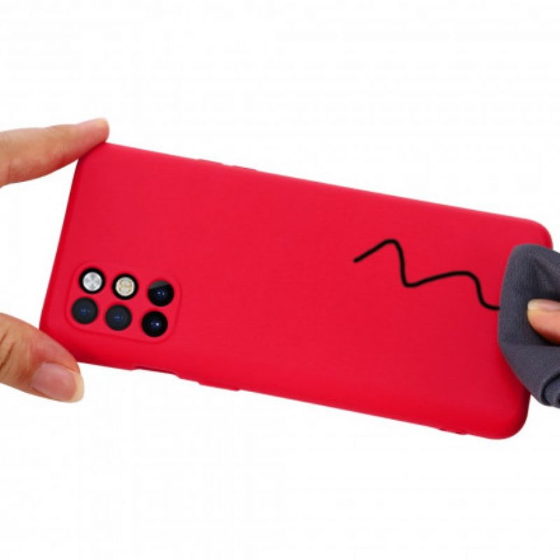 Cover OnePlus 8T Silicone Liquido Con Cordino