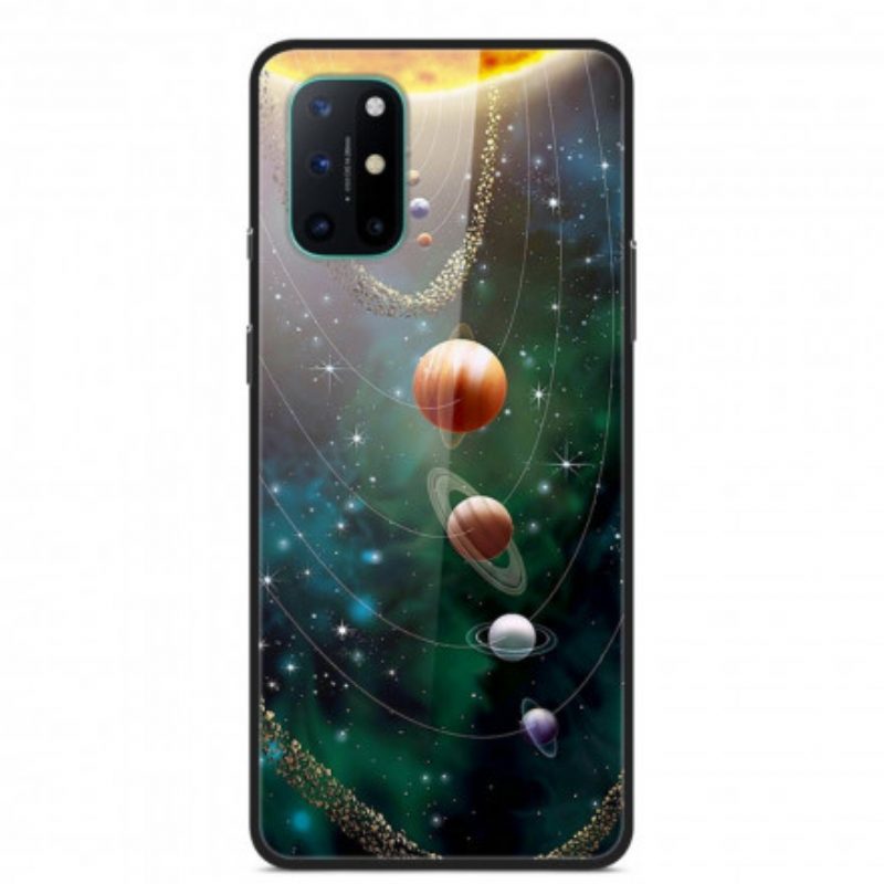 Cover OnePlus 8T Sistema Solare Con Pianeti In Vetro Temperato