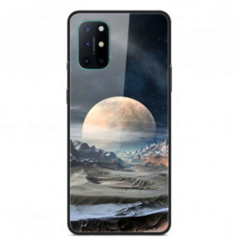 Cover OnePlus 8T Vetro Temperato Space Moon