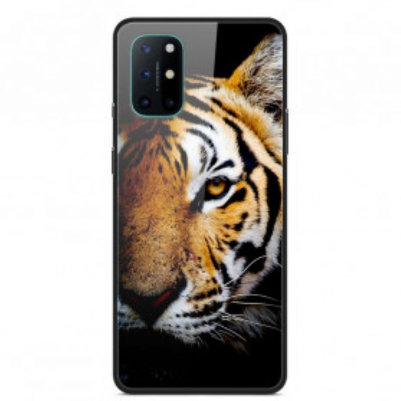 Cover OnePlus 8T Vetro Temperato Tigre Realistico