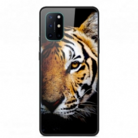 Cover OnePlus 8T Vetro Temperato Tigre Realistico