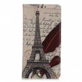Custodia in pelle OnePlus 8T Torre Eiffel Del Poeta
