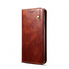 Folio Cover OnePlus 8T Custodia in pelle Ecopelle Cerata