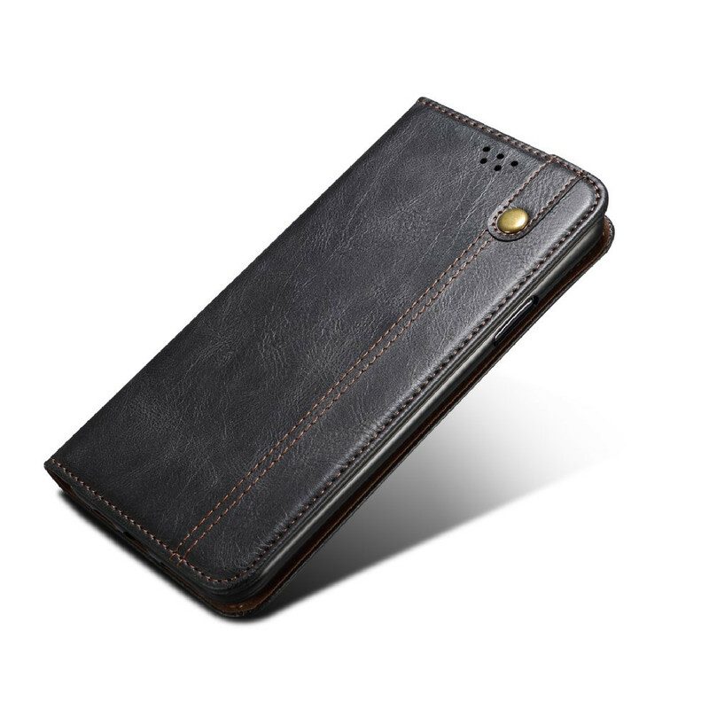 Folio Cover OnePlus 8T Custodia in pelle Ecopelle Cerata