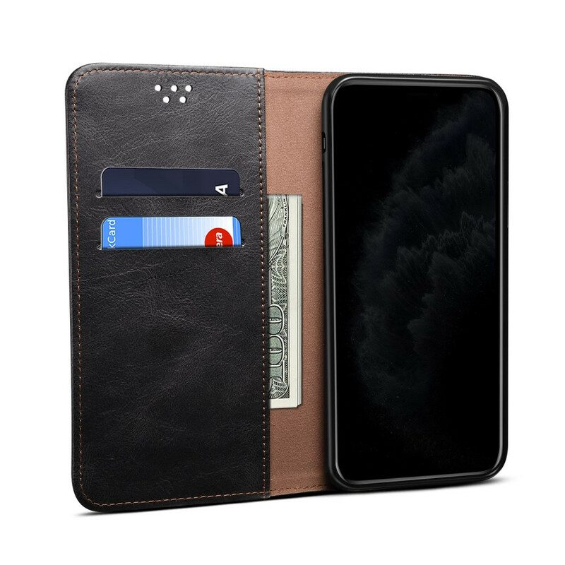 Folio Cover OnePlus 8T Custodia in pelle Ecopelle Cerata