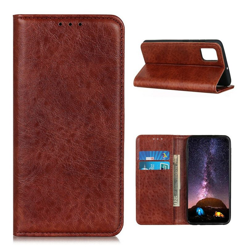 Folio Cover OnePlus 8T Custodia in pelle Eleganza Split Litchi Leather