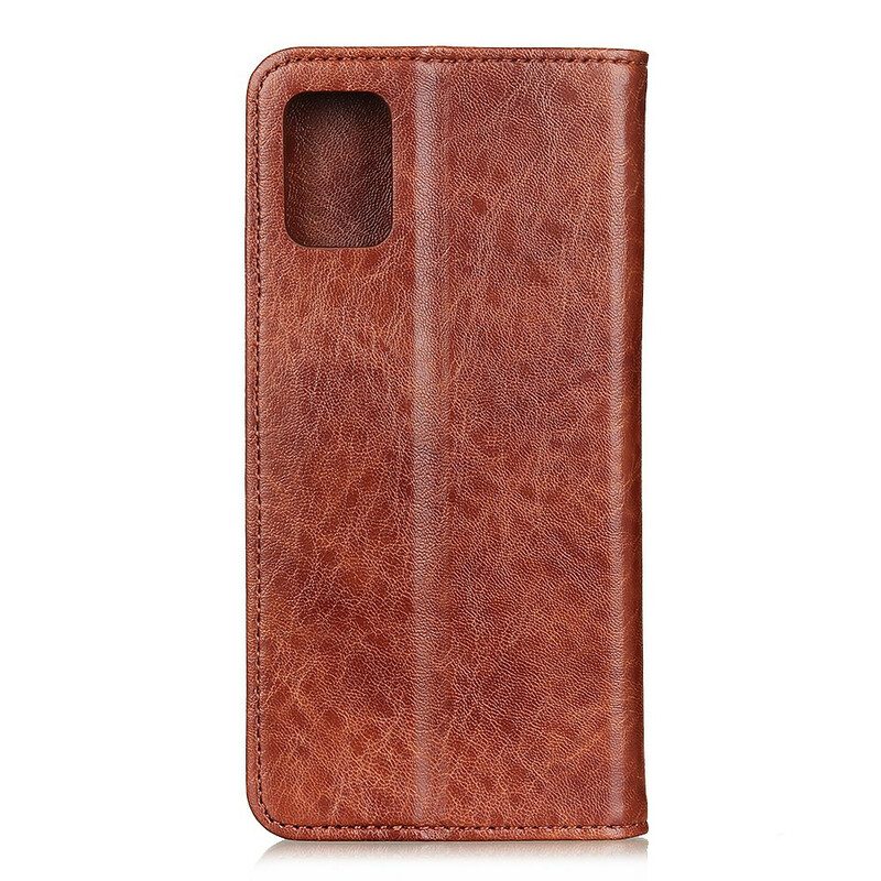 Folio Cover OnePlus 8T Custodia in pelle Eleganza Split Litchi Leather